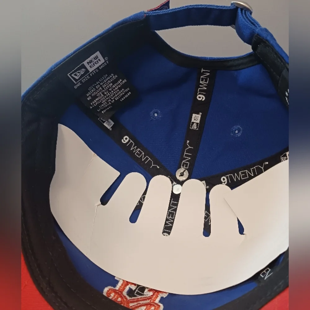 New York Mets , New Era Two-Tone 9TWENTY Hat - Royal/Orange, NEW - Picture 12 of 12